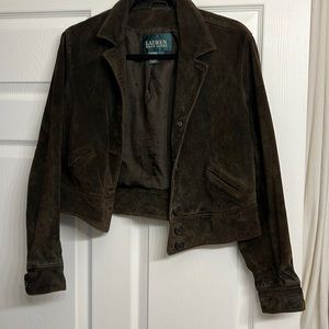 Vintage Lauren Ralph Lauren suede jacket—Large